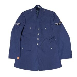 US Air Force Dress Blue Service Jacket Coat Military USAF 40L Vintage Dress